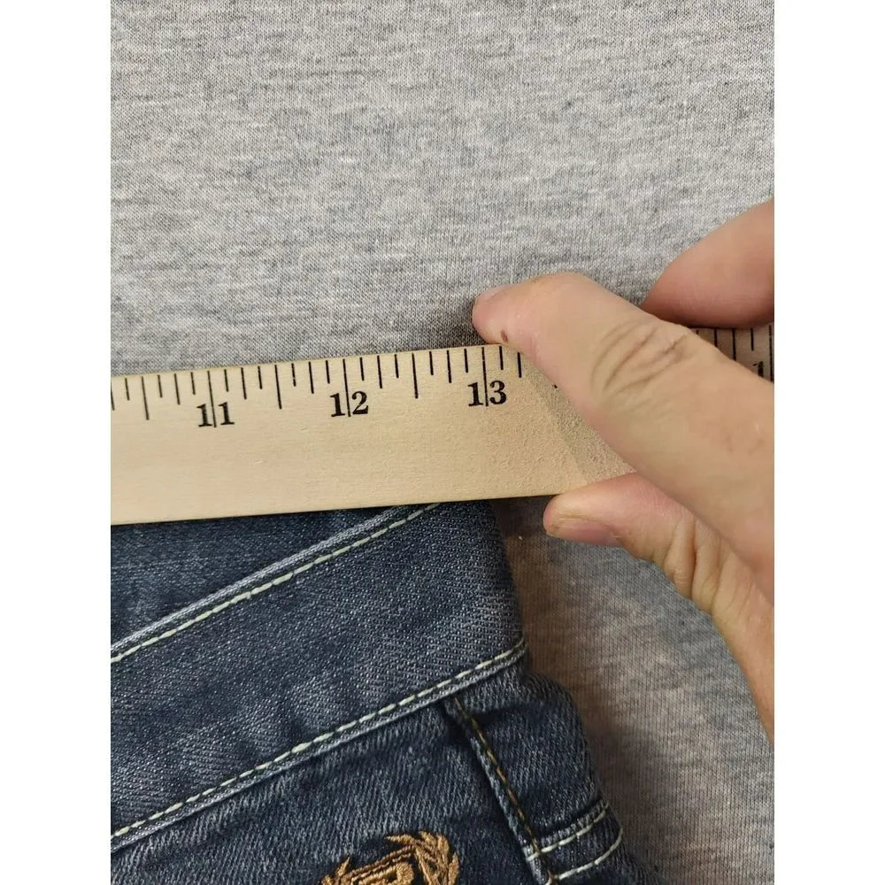 Vintage Y2K Phat Farm Boys Baggy Straight Jeans Sz 12 (26x26) Blue Faded Hip Hop